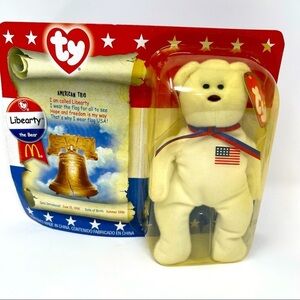 TY McDonald's Beanie Baby " Liberty the Bear " 1996 RARE Collectibles
